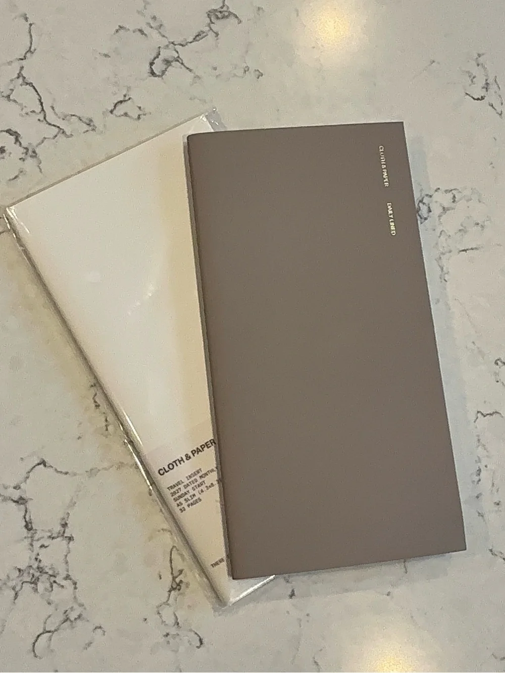 Cloth & Paper A5 Slim Travel Insert 2027 Monthly & Daily Lined Insert New
